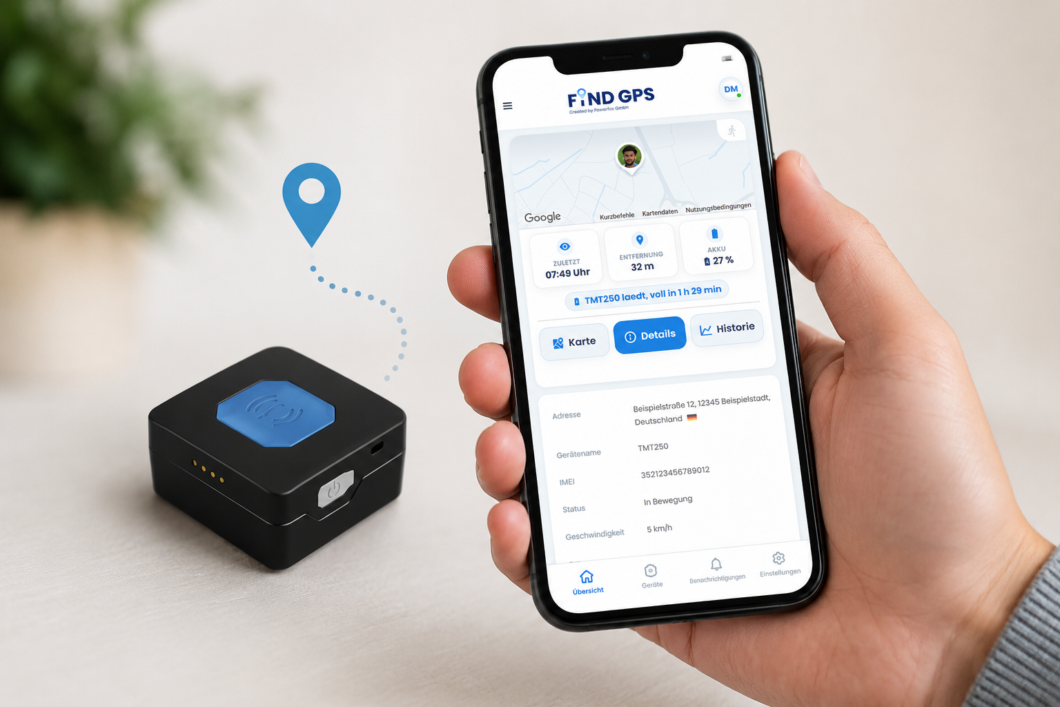3 in 1 GPS-Tracker/ Kein Abo/ inkl.App             TMT250