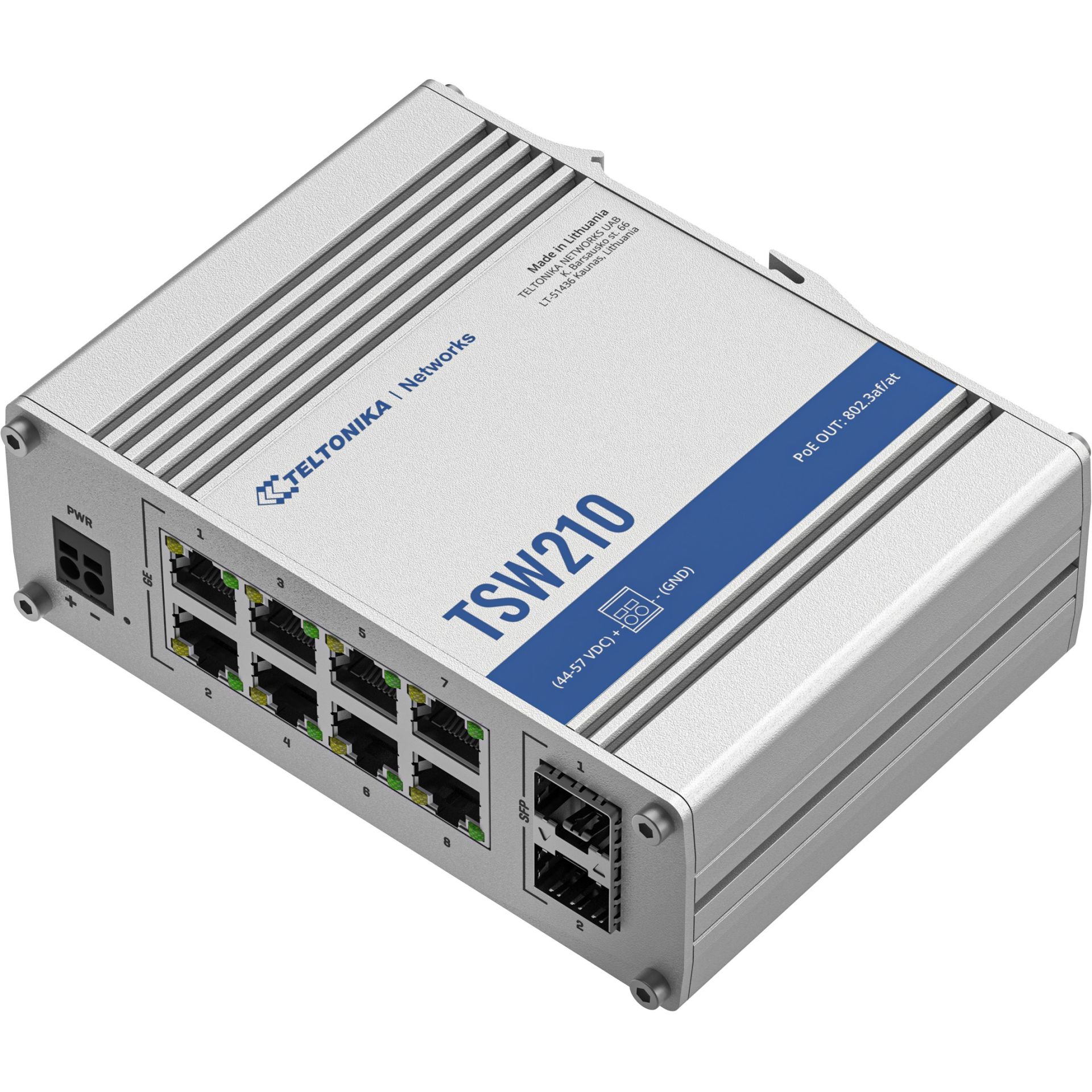 8+2P Teltonika TSW210 Industrial GSwitch 2x SFP