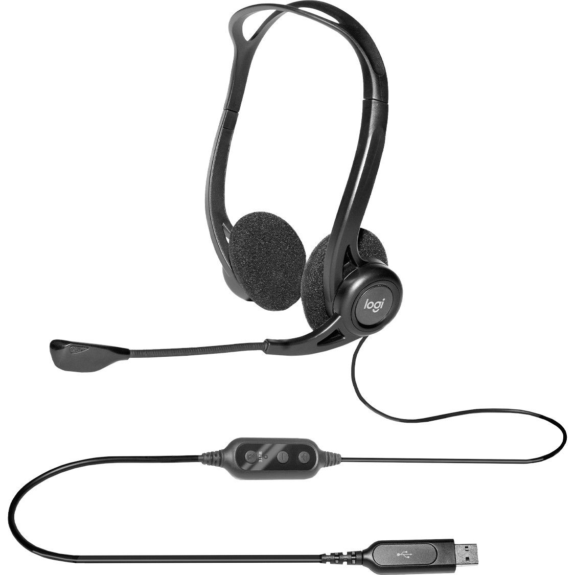 Logitech PC960 USB Stereo Headset OEM black