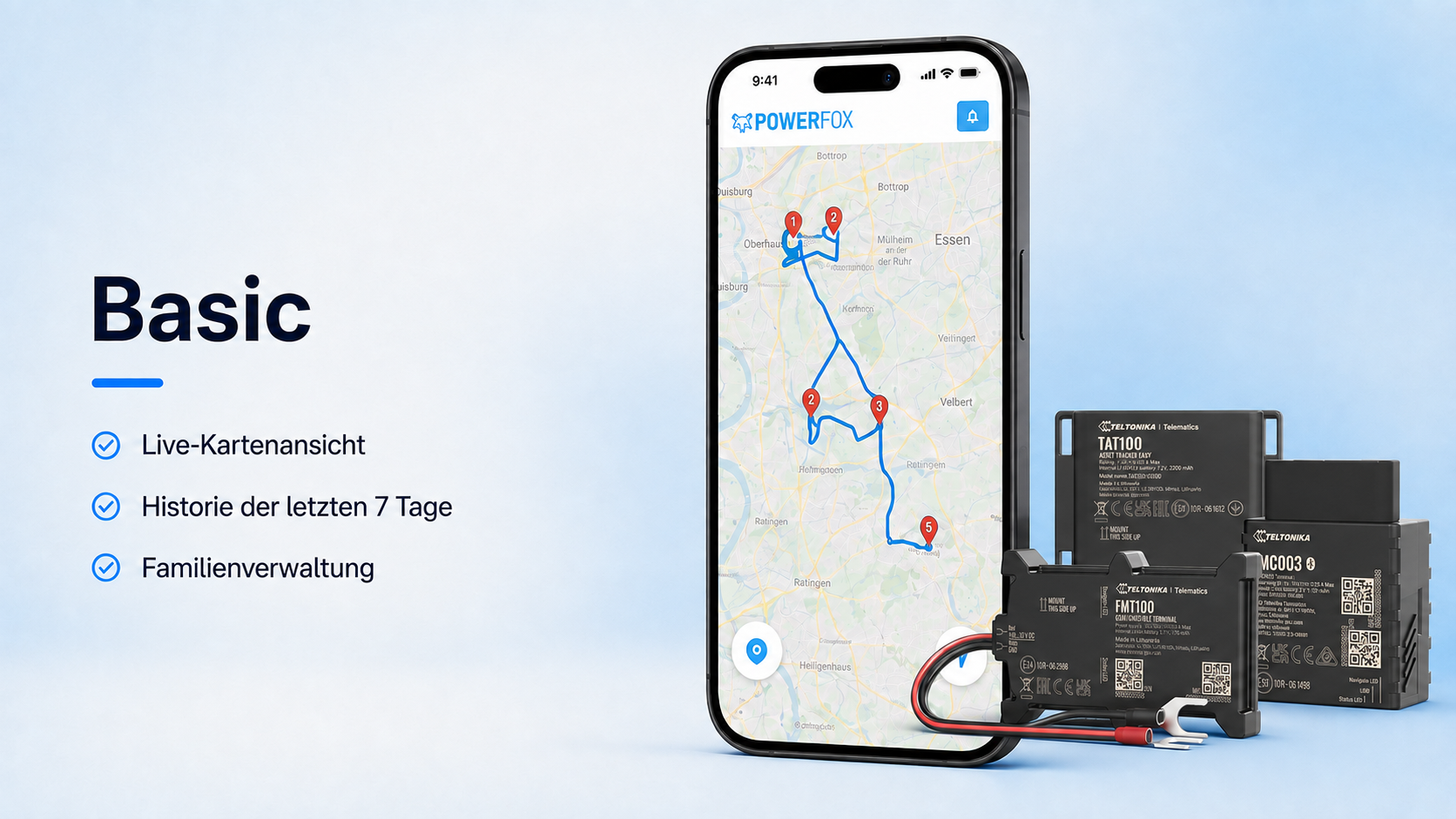 Fuhrparkmanagement GPS Basic in 3 Varianten