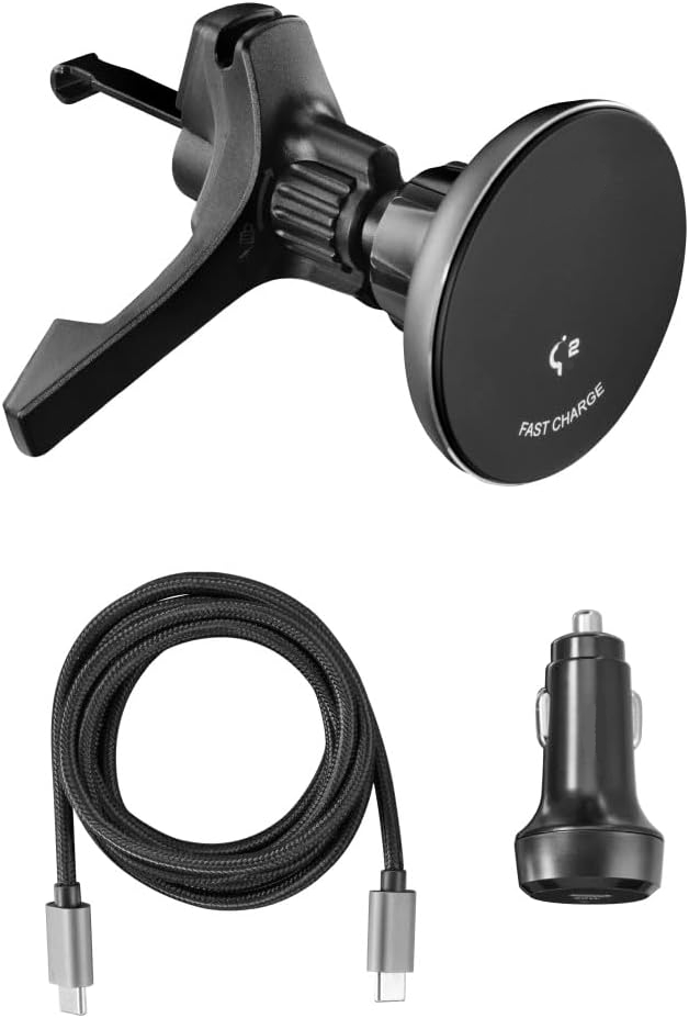 Hama 00201736 Qi2 Auto-Ladegerät mit USB-C-Kabel und Auto-Ladeadapter