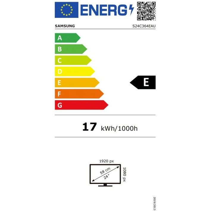 61cm/24'' (1920x1080) Samsung S24C364EAU Essential 16:9 4ms HDMI VGA Full HD Black