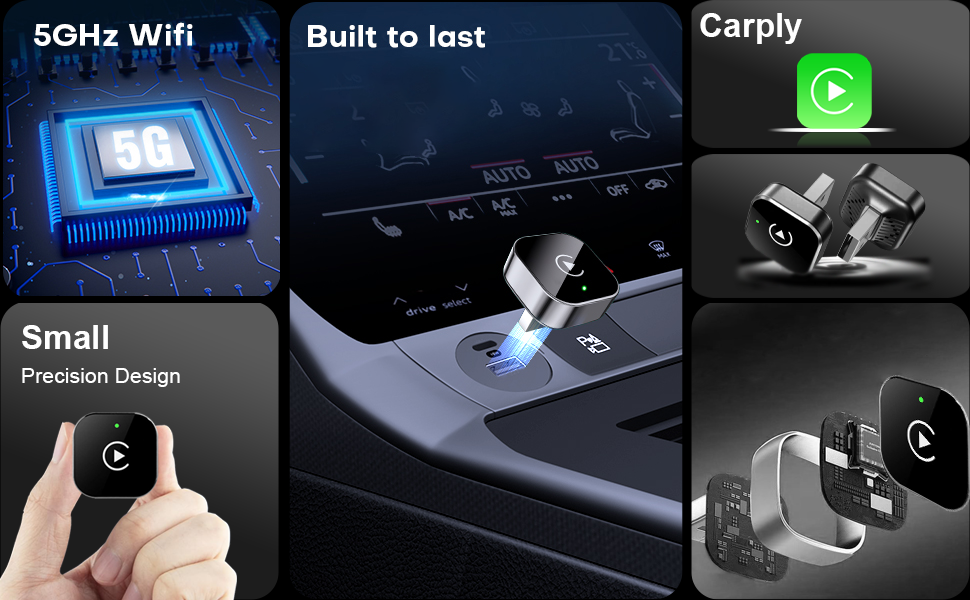 Wireless Carplay Adapter mit Wired Carplay (USB) Android Apple Iphone